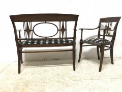 Josef Hoffmann in the Style Of. a Secessionist Five- Piece Bentwood Salon Set - Thumbnail 11