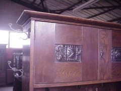 E. A. Taylor, attributed. Made by Wylie & Lochhead. An Arts & Crafts Oak Hallstand - Thumbnail 8