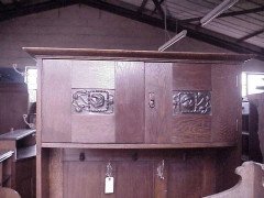 E. A. Taylor, attributed. Made by Wylie & Lochhead. An Arts & Crafts Oak Hallstand - Thumbnail 9