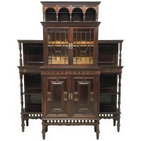 E W Godwin Attributed by Collinson & Lock Rosewood Cabinet, London Stamped 7784 - Thumbnail 1
