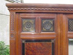 Bruce Talbert for Gillow. a Walnut, Amboyna, Ebonized and Gilt Bedroom Suite. - Thumbnail 7