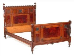 Bruce Talbert for Gillow and Co. – Walnut Amboyna Ebonised Gilt Bedroom Suite - Thumbnail 13