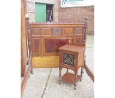 Bruce Talbert for Gillow. a Walnut, Amboyna, Ebonized and Gilt Bedroom Suite. - Thumbnail 16