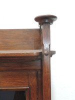 Wylie & Lochhead, Arts & Crafts Voysey Style Bookcase with Pewter & Ebony Inlays - Thumbnail 5