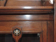 Wylie & Lochhead, Arts & Crafts Voysey Style Bookcase with Pewter & Ebony Inlays - Thumbnail 6