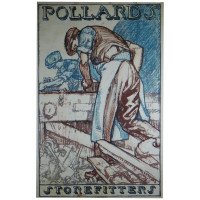 Sir Frank Brangwyn Designed for Pollards Store Fitters an Original Framed Poster - Thumbnail 1