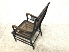 E W Godwin. An Anglo-Japanese Ebonized Beech and Caned Armchair - Thumbnail 8