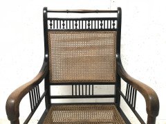 E W Godwin. An Anglo-Japanese Ebonized Beech and Caned Armchair - Thumbnail 10