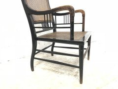 E W Godwin. An Anglo-Japanese Ebonized Beech and Caned Armchair - Thumbnail 15