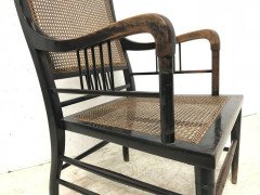 E W Godwin. An Anglo-Japanese Ebonized Beech and Caned Armchair - Thumbnail 16