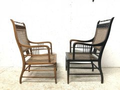 E W Godwin. An Anglo-Japanese Ebonized Beech and Caned Armchair - Thumbnail 17