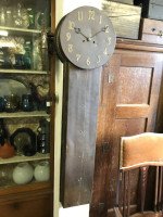 Arts & Crafts Copper Station Clock of Elongated Form with Brass Roman Numerals - Thumbnail 3