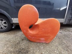Ron Arad Circa 1991, Four Soft Big Heavy Orange Armchairs Made by Moroso, Italy - Thumbnail 2