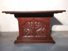 George Jack for Morris and Co (attributed). an Exceptional Arts and Crafts Quarter Sawn Oak Library Table/double Desk - Thumbnail 1