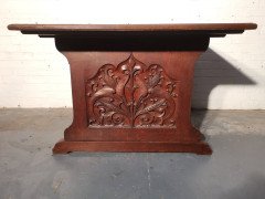 George Jack for Morris and Co (attributed). an Exceptional Arts and Crafts Quarter Sawn Oak Library Table/double Desk - Thumbnail 6