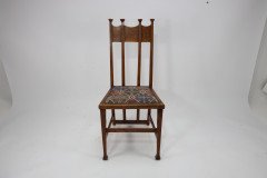 George Montague Ellwood. Made by J. S. Henry. a Set of Ten Arts and Crafts Oak Dining Chairs - Thumbnail 2