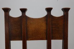 George Montague Ellwood. Made by J. S. Henry. a Set of Ten Arts and Crafts Oak Dining Chairs - Thumbnail 10