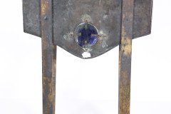 Margaret Gilmour Arts & Crafts Brass Wall Sconce with Stylized Floral Decoration - Thumbnail 4
