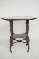 Jas Shoolbred Aesthetic Movement Walnut Octagonal Center Table - Thumbnail 2