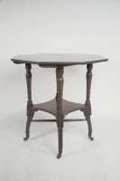 Jas Shoolbred Aesthetic Movement Walnut Octagonal Center Table - Thumbnail 3