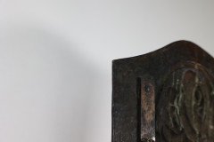Margaret Gilmour Arts & Crafts Brass Wall Sconce with Stylized Floral Decoration - Thumbnail 7