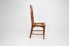 Two Glasgow Style Arts & Crafts Oak Armchairs & a Single Matching Dining Chair - Thumbnail 8