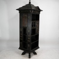 Seymour Easton. a Gothic Revival Ebonized Tabard Inn Library Revolving Bookcase. - Thumbnail 5