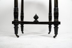 Gillow and Co., attributed – Aesthetic Movement Ebonised Mahogany and Amboyna Top Centre Table - Thumbnail 4
