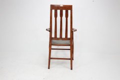Two Glasgow Style Arts & Crafts Oak Armchairs & a Single Matching Dining Chair - Thumbnail 14