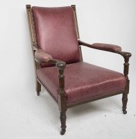 Henry William Batley Attri, Jas. Shoolbred. an Aesthetic Movement Oak Armchair. - Thumbnail 2