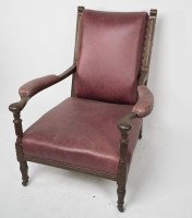 Henry William Batley Attri, Jas. Shoolbred. an Aesthetic Movement Oak Armchair. - Thumbnail 3