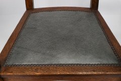 Two Glasgow Style Arts & Crafts Oak Armchairs & a Single Matching Dining Chair - Thumbnail 29