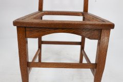 Two Glasgow Style Arts & Crafts Oak Armchairs & a Single Matching Dining Chair - Thumbnail 30