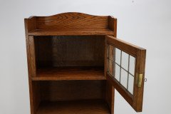 Liberty & Co. an English Arts & Crafts Oak Bookcase, with Shaped Upper Details - Thumbnail 13