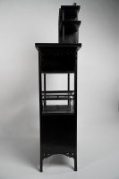 Heals, attributed. An Anglo-Japanese Ebonized Side Cabinet with Japanese Fretwork - Thumbnail 2
