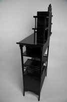 Heals, attributed. An Anglo-Japanese Ebonized Side Cabinet with Japanese Fretwork - Thumbnail 3