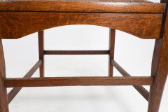 Two Glasgow Style Arts & Crafts Oak Armchairs & a Single Matching Dining Chair - Thumbnail 35