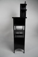Heals, attributed. An Anglo-Japanese Ebonized Side Cabinet with Japanese Fretwork - Thumbnail 5