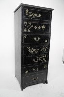Daniel Cottier a Rare and Early Anglo- Japanese Ebonized Tall Chest of Drawers - Thumbnail 3