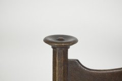 Liberty & Co. Style of Cfa Voysey. a Pair of Oak Rush Seat Ladderback Armchairs - Thumbnail 4
