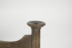 Liberty & Co. Style of Cfa Voysey. a Pair of Oak Rush Seat Ladderback Armchairs - Thumbnail 5