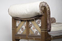 Leonard William Collmann, an Exhibition Quality Gothic Revival Oak Chaise Lounge - Thumbnail 8