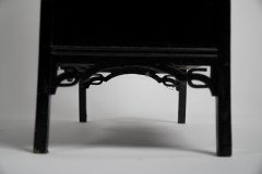 Heals, attributed. An Anglo-Japanese Ebonized Side Cabinet with Japanese Fretwork - Thumbnail 21