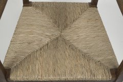 Liberty & Co. Style of Cfa Voysey. a Pair of Oak Rush Seat Ladderback Armchairs - Thumbnail 8