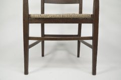 Liberty & Co. Style of Cfa Voysey. a Pair of Oak Rush Seat Ladderback Armchairs - Thumbnail 10