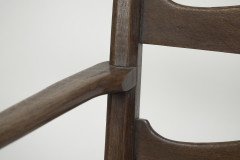 Liberty & Co. Style of Cfa Voysey. a Pair of Oak Rush Seat Ladderback Armchairs - Thumbnail 11