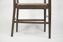 Liberty & Co. Style of Cfa Voysey. a Pair of Oak Rush Seat Ladderback Armchairs - Thumbnail 19