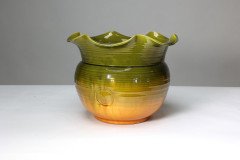 Bretby. a Large English Arts and Crafts Planter with Green Fading to Yellow Body - Thumbnail 3