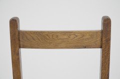 Liberty and Co. a Pair of Arts & Crafts Oak Rush Seat Chairs Inlaid with Pewter Hearts - Thumbnail 12
