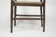 Liberty & Co. Style of Cfa Voysey. a Pair of Oak Rush Seat Ladderback Armchairs - Thumbnail 23
